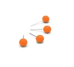 NOBO Pripináčiky oranžové / 6x13 mm / 100 ks / kov, plast (1905329)