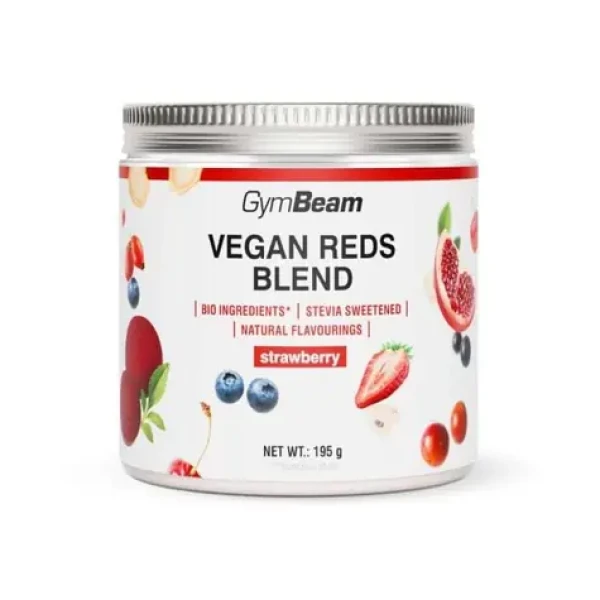Vegan Reds Blend - GymBeam (jahoda, 195 g) (108862-1-195g-strawberry)