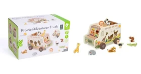 TEDDIES Drevená vkladačka Safari auto