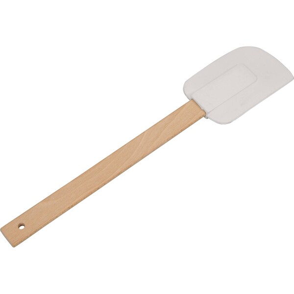 Stěrka biela veľká s drevenou rúčkou 29 cm - dj dřevotvar - dj dřevotvar