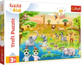 Trefl Puzzle Bobaski a medvedík: Safari MAXI