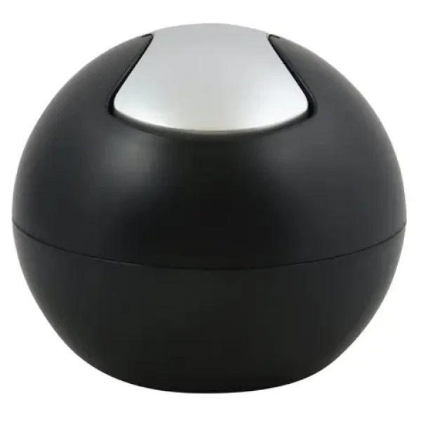 Spirella BOWL MATT mini výklopný odpadkový kôš 1 L matný čierny / plast (7610583203717)