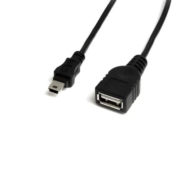 StarTech USB-A - Mini USB-B čierna / Kábel / USB 2.0 / 480 Mbps / 0,3 m (USBMUSBFM1)