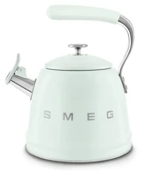 SMEG 50's Retro Style WKF01PG pastelovo zelená / Píšťalová kanvica / 2,3 l / nerez / vhodná pre indukciu (WKF01PG)