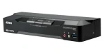 Aten 2- Port 4K DisplayPort Dual čierna / KVM prepínač / 2× PC / Dual-head / 4K / USB (CM1942-AT-G)