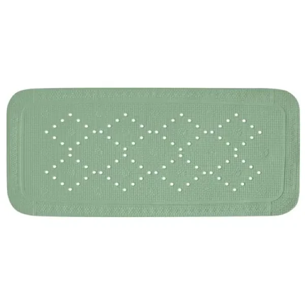 Spirella ALASKA machovo zelená / Protišmyková podložka do vane / PVC / 91 x 36 cm