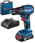 BOSCH GSB 185-LI modrá / Aku príklepová vŕtačka / 18V / 13 mm skľučovadlo / 1900 ot-min / 50 Nm / 1x 2.0 Ah (06019K3101)