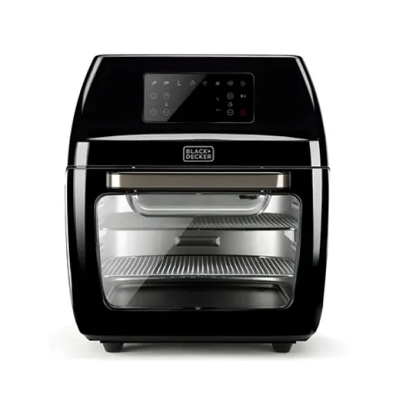 BlackDecker BXAFO1200E / Teplovzdušná rúra s fritézou / 1700 W / 12 l / rotisserie / dotykové ovládanie (ES9730030B)