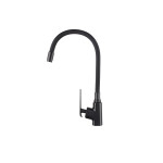 INVENA - Drezová batéria Ligaria s elastickým výtokom, čierna BZ-39-004-L