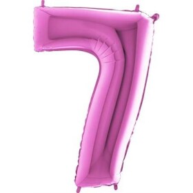 Nafukovací balónik číslo 7 ružový 102 cm extra veľký - Grabo