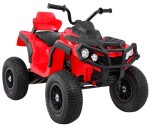 Mamido Elektrická štvorkolka ATV nafukovacie kolesá červená