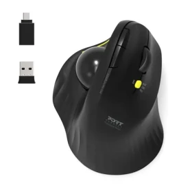 PORT CONNECT ERGONOMIC TRACKBALL čierna / Bezdrôtová ergonomická myš / 2.4 Ghz / USB-A/C / 1600 DPI (900719)