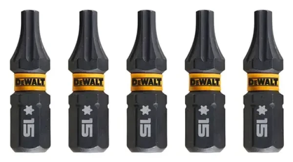 DeWalt Súprava bitov T15 / Extreme Torx / 5 ks (DT7380T)