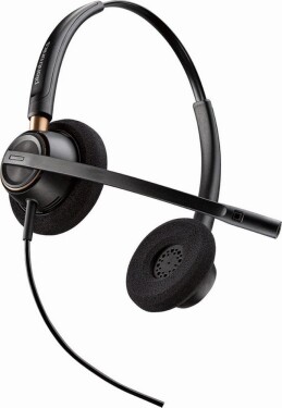 Poly POLY EncorePro HW520 Binaural Wired Headset, USB-A, Black