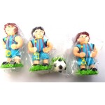 Cukrové postavičky futbalisti, modré — 3 ks, kopačka 3 × 6 cm - I LOVE CAKES