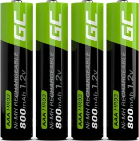 Green Cell Akumulátor AAA (R03) / Nabíjacie batérie / NiMH / 1,2 V / 800 mAh / 4 ks (GR04)