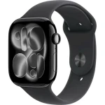Apple Watch Series 11 GPS+Cellular 46mm Klavírno čierne hliníkové telo - Čierny športový remienok S/M / 140-190 mm (MFC24MP/A)