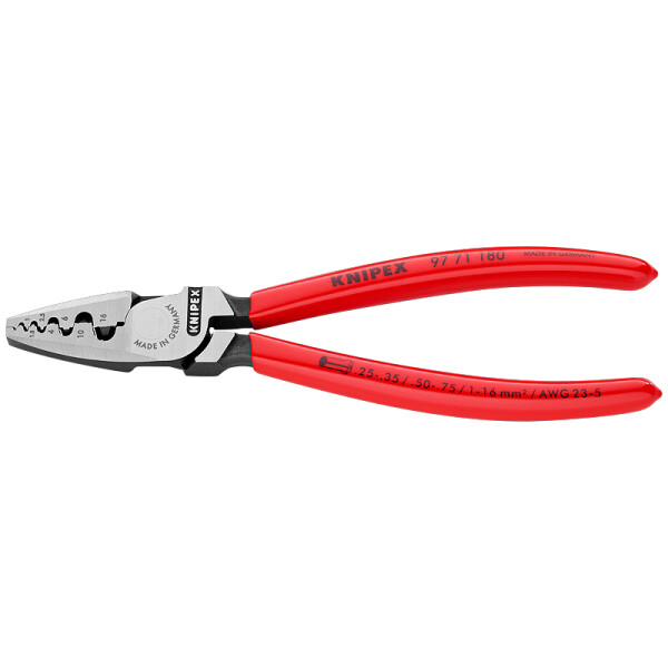 Knipex Knipex-Werk 97 71 180 krimpovacie kliešte dutiny na káble, 0.25 do 16 mm²