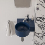 OMNIRES - OVO M+ umývadlo na dosku/závesné - pravé, 33 x 34 cm, midnight blue mat; OVO335UWPMB