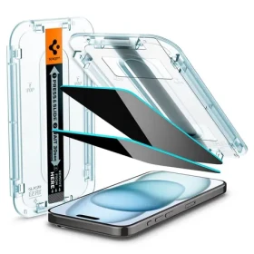 Spigen Glass TR EZ Fit HD Privacy 1 Pack ochranné sklo pre Apple iPhone 15 (AGL07121)