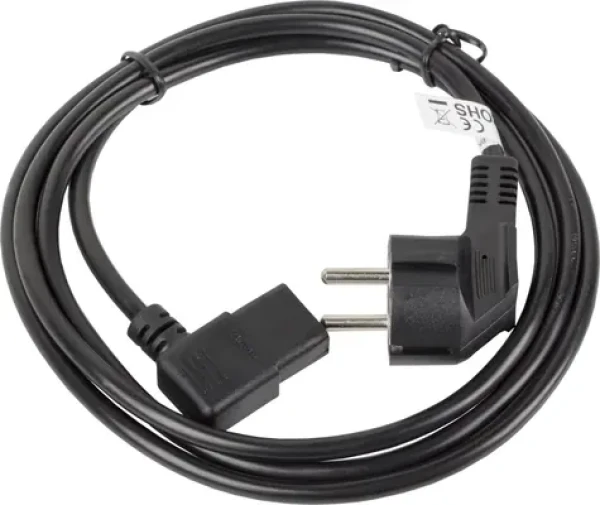 Lanberg napájací kábel Schuko - C13 3 m / Napájací kábel / 3 m / CEE7/7 - IEC C13 (CA-C13C-12CC-0030-BK)