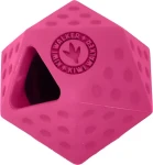 KIWI WALKER Gumová hračka ICOSABALL Mini ružová / Hračka pre psov / otvor na maškrty / 6,5 cm (RUB-858)