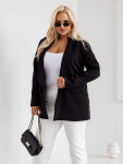 Klasické čierne dámske plus size sako (8275) odstíny černé