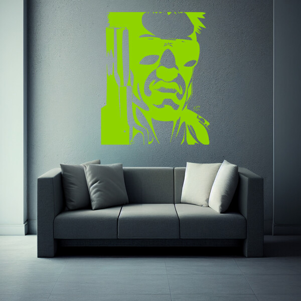 Veselá Stena Samolepka Terminátor Farba: zelená, Veľkosť: 100 x 82 cm