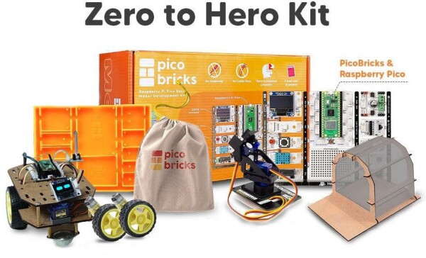 Raspberry Pi PicoBricks Zero to Hero Kit - zestaw rozwojowy do Raspberry Pi Pico}