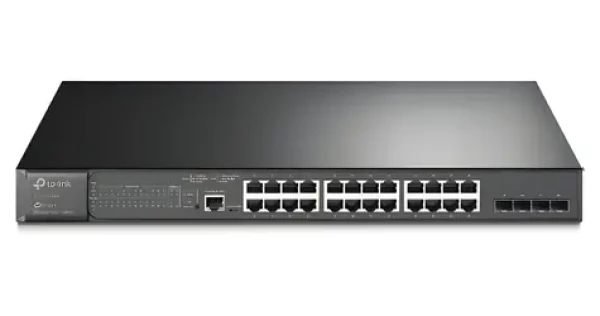TP-LINK JetStream / Spravovateľný switch / 28 portov Gigabit / L2+ / 24x PoE+ / 4X combo Gigabit SFP (SG3428MP)