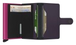 Kožená mini peňaženka Secrid Miniwallet Matte Dark Purple-Fuchsia