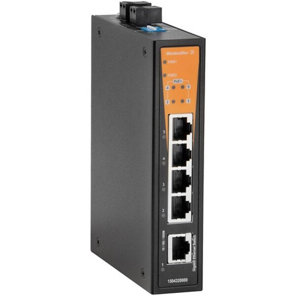 Weidmüller IE-SW-BL05T-1GT-4GTPOE priemyselný ethernetový switch 10 / 100 / 1000 MBit/s funkcia PoE; 1504340000