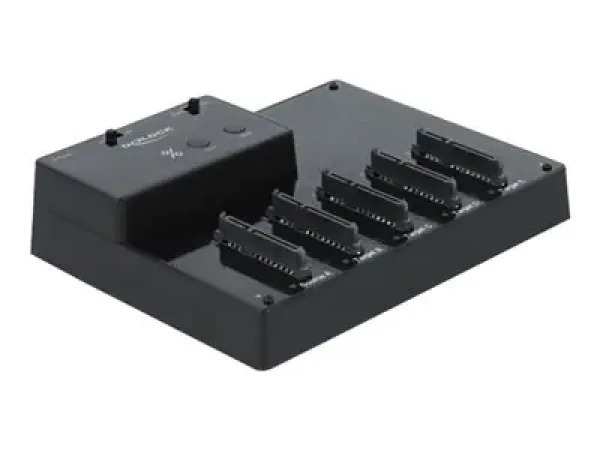 DeLock Dokovacia stanica 5x 2,5" SATA HDD/SSD čierna / Dokovacia stanica / USB 3.2 Gen 1 / 5 Gbps / Klonovanie (64098)