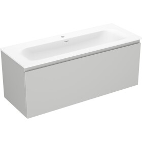 MEXEN/S - Orio kúpeľňová skrinka 120 cm s umývadlom Vela, 1 šuplík, sivá mat/biela mat 91A10-12047-1-BF62-W23M01