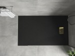 MEXEN/S - Hugo sprchová vanička SMC 160x80, čierna, krytka zlatá 42708016-G