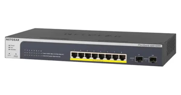 Netgear GS510TPP-100EUS / Switch / 8-portový / Gigabit / PoE+ / SMART Managed (GS510TPP-100EUS)