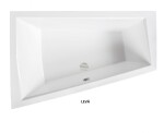 BESCO - Asymetrická vaňa INTIMA DUO SLIM - Nožičky k vani - Bez nožičiek, Rozmer vane - 180 × 125 cm, Spôsob prevedenia - Ľavé VANINTID18SLIML