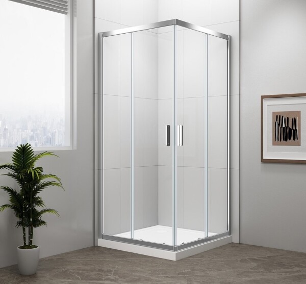 POLYSAN - EASY štvorcová sprchová zástena 900x900, číre sklo EL5115