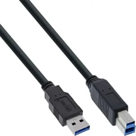 InLine USB-A - USB-B čierna / Kábel / USB 3.0 / 5 Gbps / 2 m (35320)