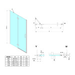 GELCO TRINITY BLACK dvere do niky pravé, 800 matné sklo, GT1280MR-B GT1280MR-B