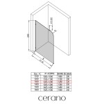 CERANO - Sprchová zástena Walk-in Orbis Top Round - Ľavá - 8 mm - guľatá vzpera - biela matná, mliečne sklo - 130x200 CER-682555