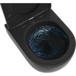 MEXEN - Carmen Závesná WC misa Rimless Tornado, čierna mat 3388XX85T