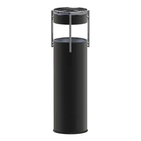 ALDA Prestige Pillar čierna / Vonkajší odpadkový kôš s popolníkom / 15 l / lakovaná oceľ