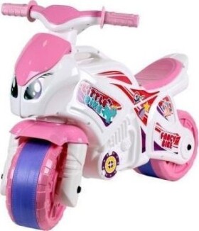 Teddies motorka růžovo-biele plast v sáčku