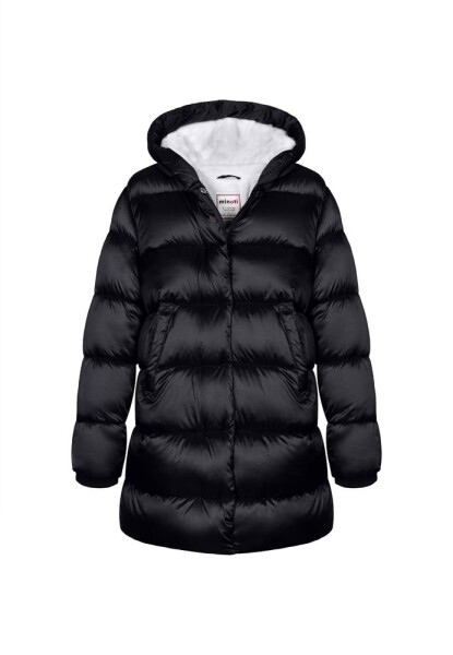 Dievčenský nylonový kabát Puffa s podšívkou z mikroflísu, Minoti, 12COAT 2, čierny - 104/110 | 4/5let