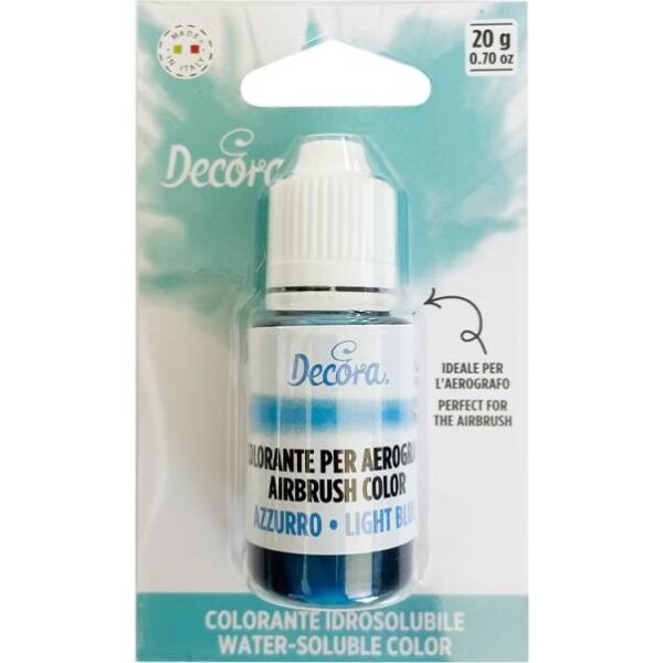 Airbrush farba tekutá svetlomodrá 20 g - Decora - Decora