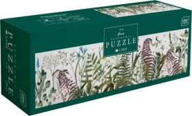 INTERDRUK Panoramatické puzzle Paprade a kvety