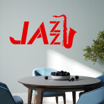 Veselá Stena Samolepka Jazz Farba: černá, Veľkosť: 60 x 32 cm