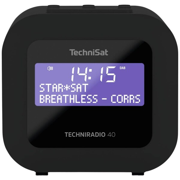 TechniSat TECHNIRADIO 40 0000/2940 rádiobudík, DAB+, FM, s USB nabíjačkou, čierna; 0000/2940