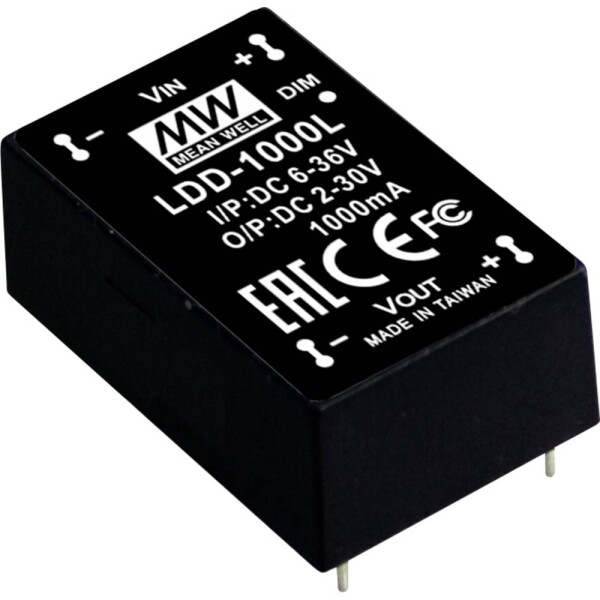 MEAN WELL LDD-1000L DC / DC menič napätia, DPS 52 W Počet výstupov: 1 x; LDD-1000L